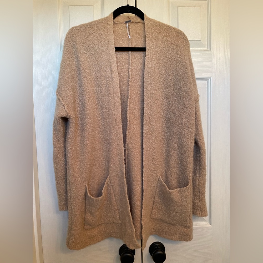 Free People camel cardigan, Small